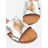 SEASTAR Silver flip-flops with gold decoration | Shoptok.si