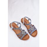 ARTIKER Women's Flat Sandals With Woven Straps Blue | ePonuda.com