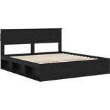  Konstrukcija postelje Črna 200 x 200 cm Masivno borovo les, (5000104294) | Shoptok.si