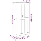 vidaXL Visoka omara starinski les 82,5x30,5x185 cm inženirski les | Shoptok.si