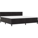 Box Spring postelja z vzmetnico Črna 200x200 cm Žamet, (22051085) | Shoptok.si