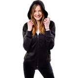 Glano Women's Hoodie with Zipper - Black Cijene