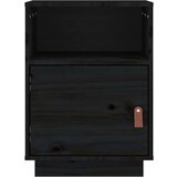  Nočna omarica 2 kosa črna 40x34x55 cm trdna borovina, (20734903) | Shoptok.si