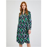 Orsay Green-Black Women Patterned Wrap Dress - Women Cijene