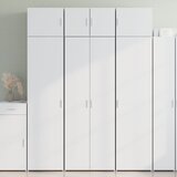 Furnova Visoka omara bela 70x42,5x185 cm inženirski les, (21954812) Cene