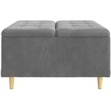  Shranjevalna tabureta Temno siva 80 x 80 x 45 cm Žamet, (5000208401) | Shoptok.si