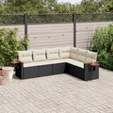  6-dijelni set vrtnih sofa s jastucima od poliratana | shoptok.hr
