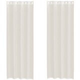 vidaXL Voile zavese z vponkami 2 kosa kremna 140x260 cm, (21827227) | Shoptok.si