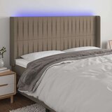  Uzglavlje smeđesivo 203 x 16 x 118/128 cm od tkanine Cijene