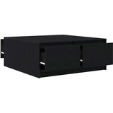 vidaXL Kavna mizica s predali črni hrast 100x100x40 cm | Shoptok.si
