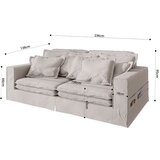 Ropez Kremno bela sedežna garnitura 236 cm Nora – | Shoptok.si