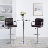  The Living Store Barski stolčki 2 kosa rjavo umetno usnje - Barski Stolček, (21482092) | Shoptok.si