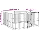 Vanjski kavez za pse čelični 3,75 m² | shoptok.hr