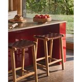 Kave Home Kožna barska stolica u prirodnoj boji (visine sjedala 67 cm) Calixta – | shoptok.hr