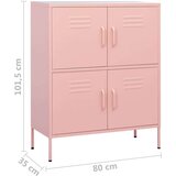 vidaXL Omara za shranjevanje roza 80x35x101,5 cm jeklo | Shoptok.si