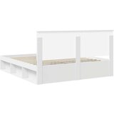  Konstrukcija postelje Bela 200 x 200 cm Masivno borovo les, (5000103892) | Shoptok.si