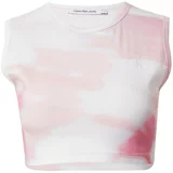Calvin Klein Jeans Top roza / svijetloroza / bijela