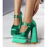 Gemre Green high block heel pumps Lynn | ePonuda.com