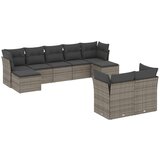  The Living Store Vrtna sedežna garnitura 9-delna z blazinami siv poli ratan - Vrtna Sedežna Garniture, (21461793) | Shoptok.si