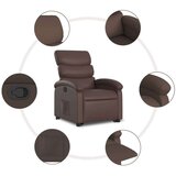  Naslonjač na podizanje od umjetne kože smeđi | shoptok.hr
