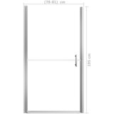  Vrata za tuš od kaljenog stakla 81 x 195 cm | shoptok.hr