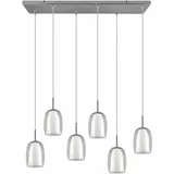 Trio Select Viseća svjetiljka u srebrnoj boji sa staklenim sjenilom Barret –