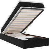  Otomanski okvir kreveta s madraca crni 90x200cm baršunasti | shoptok.hr