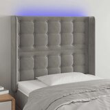  Uzglavlje svjetlosivo 103 x 16 x 118/128 cm baršunasto Cijene