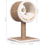 vidaXL penjalica za mačke s tunelom i igračkom 56 cm od morske trave | shoptok.hr
