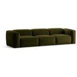 Cosmopolitan Design Zelena sedežna garnitura iz rebrastega žameta 364 cm Bergano – | Shoptok.si