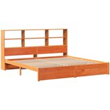  Polica za knjige Krevetski okvir Vosak smeđa 200 x 200 cm | shoptok.hr