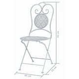  Bistro garnitura 3-delna jeklo sivo bela, (20680110) | Shoptok.si