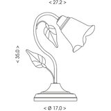 Brilagi Stona lampa BLOSSOM 1xE27/40W/230V patina/mesing | Eponuda.com