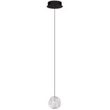 Nova Luce Mat crna metalna LED viseća svjetiljka s mogućnosti zatamnjivanja sa sjenilom od akrilnog stakla ø 10 cm Ifos – | shoptok.hr