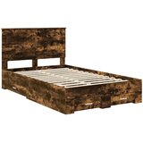  Krevetna konstrukcija s ladicama Dimljeni hrast 120 x 200 cm | shoptok.hr