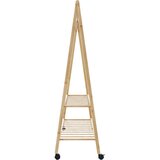  Stalak za odjeću s policama i kotačima 132x45,5x155,5cm bambusa | Eponuda.ba