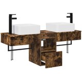  Set namještaja za kupaonicu 3 kom. Dimljeni hrast Smeđa 50 x 41 x 56 cm | shoptok.hr