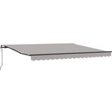  Skrovita tenda Svijetlo siva 400 × 350 cm Tkanina i Aluminij | shoptok.hr