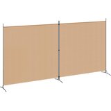 Pregrada sa 2 panela Bež 348 x 180 cm Tkanina | shoptok.hr