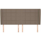  Vzglavje z ušesi taupe 203x23x118/128 cm blago, (20932869) | Shoptok.si