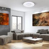  LED prigušiva stropno svetlo sa ventilatorom ZONDA LED/48W/230V belo + daljinski upravljač | Eponuda.com