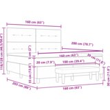  Vzmetna postelja z vzmetnico in klopjo temno siva 160x200 cm tkanina, (22083231) | Shoptok.si