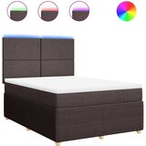  Krevet s oprugama i madracem tamnosmeđi 140 x 190 cm od tkanine | shoptok.hr