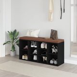 The Living Store Klop za čevlje črna 103x30x48 cm inženirski les - Klop Za Čevlje, (21484693) Cene