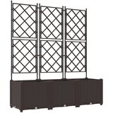 vidaXL Vrtna saksija s rampom 3 kom Smeđa 120x40x143 cm | shoptok.hr