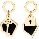 IZMAEL Uhani KE-21234 - Zlata / Črna | Shoptok.si