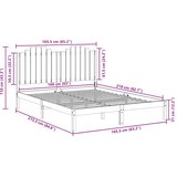  Iznimno dugi okvir kreveta bez madraca 160x210 cm Masivno drvo | shoptok.hr