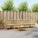  Set vanjskih sofa s jastukom 4 pcs Bijela i bež | Eponuda.ba