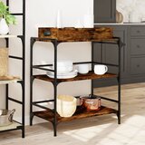  Kuhinjska kolica boja hrasta 81,5x41x92,5 cm konstruirano drvo | shoptok.hr