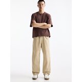 Pull&Bear Chino hlače svijetlosmeđa / crna | shoptok.hr